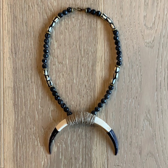 Empire State Finery Jewelry - Empire State Finery Boar Tusk Beaded Necklace